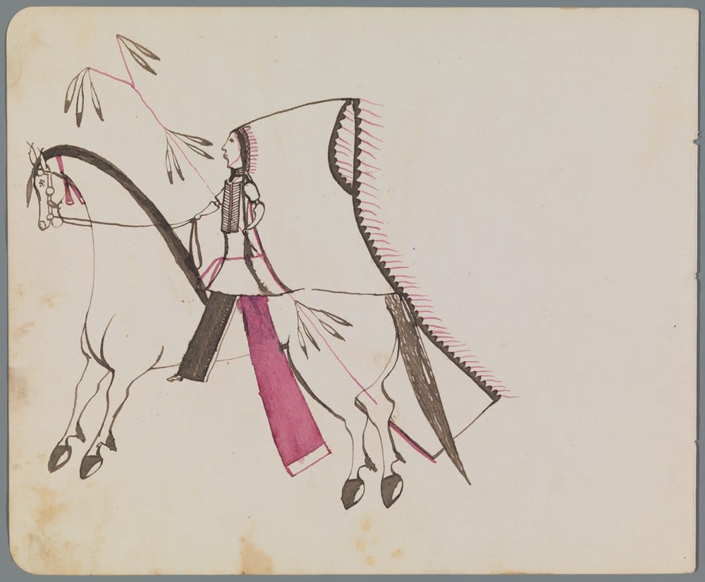 attributed to Oliver Good Shield (Oliver Newton), Ledger Drawing, ca. 1890