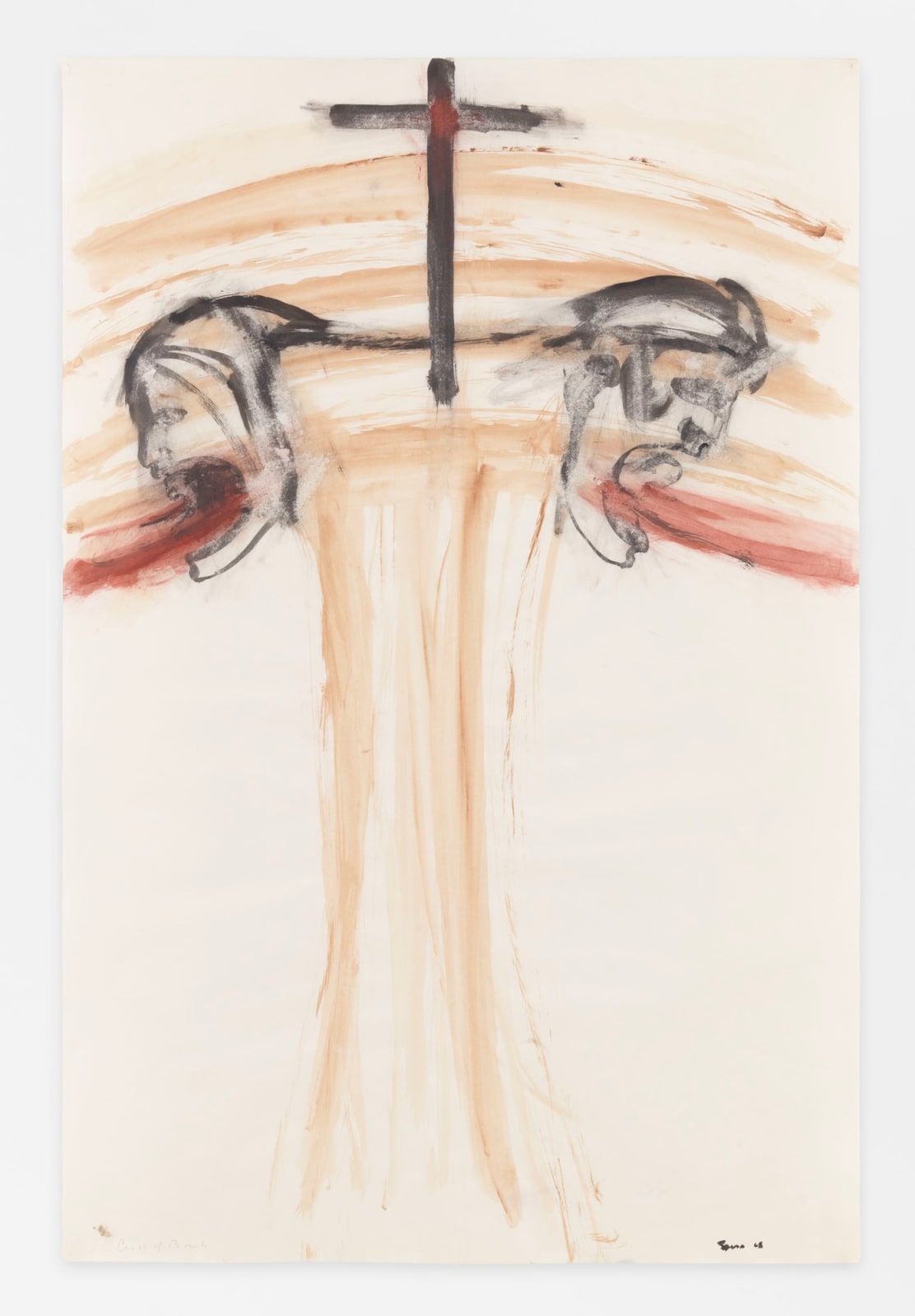 Nancy Spero, Cross on Bomb, 1968