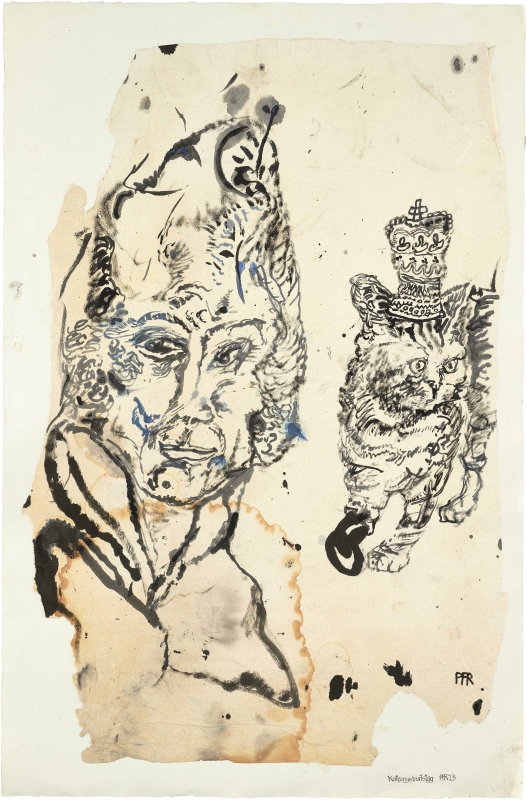 Erwin Pfrang, Katzengeburtstag (Cat's Birthday), 2023