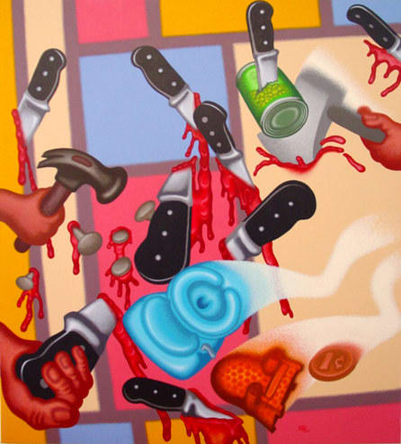 Peter Saul, Death of an Abstraction, 2002