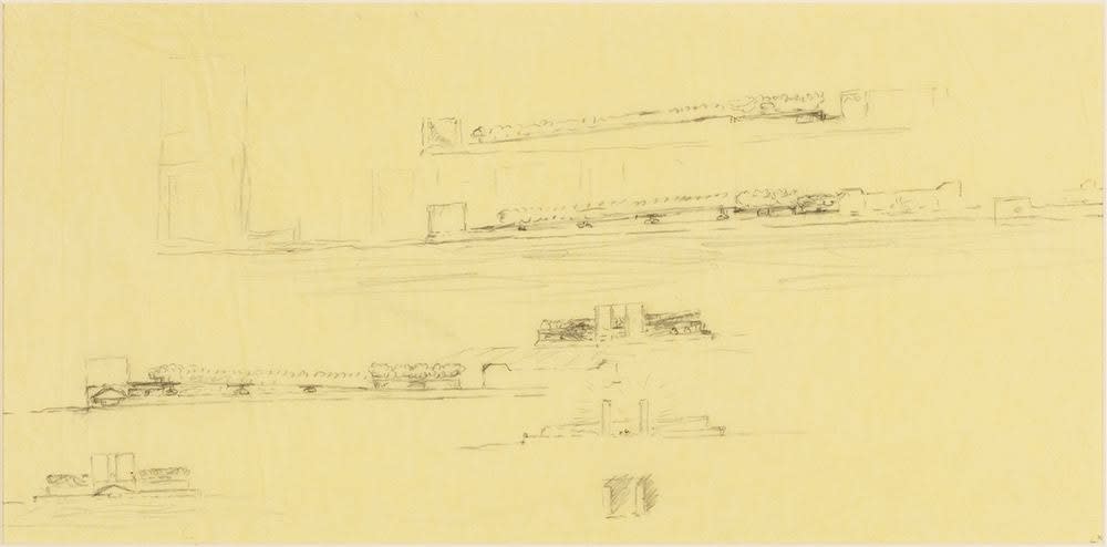 Louis I. Kahn, Franklin Delano Roosevelt Memorial, Roosevelt Island, NYC, 1973-2012, built, Seven elevations, 1973