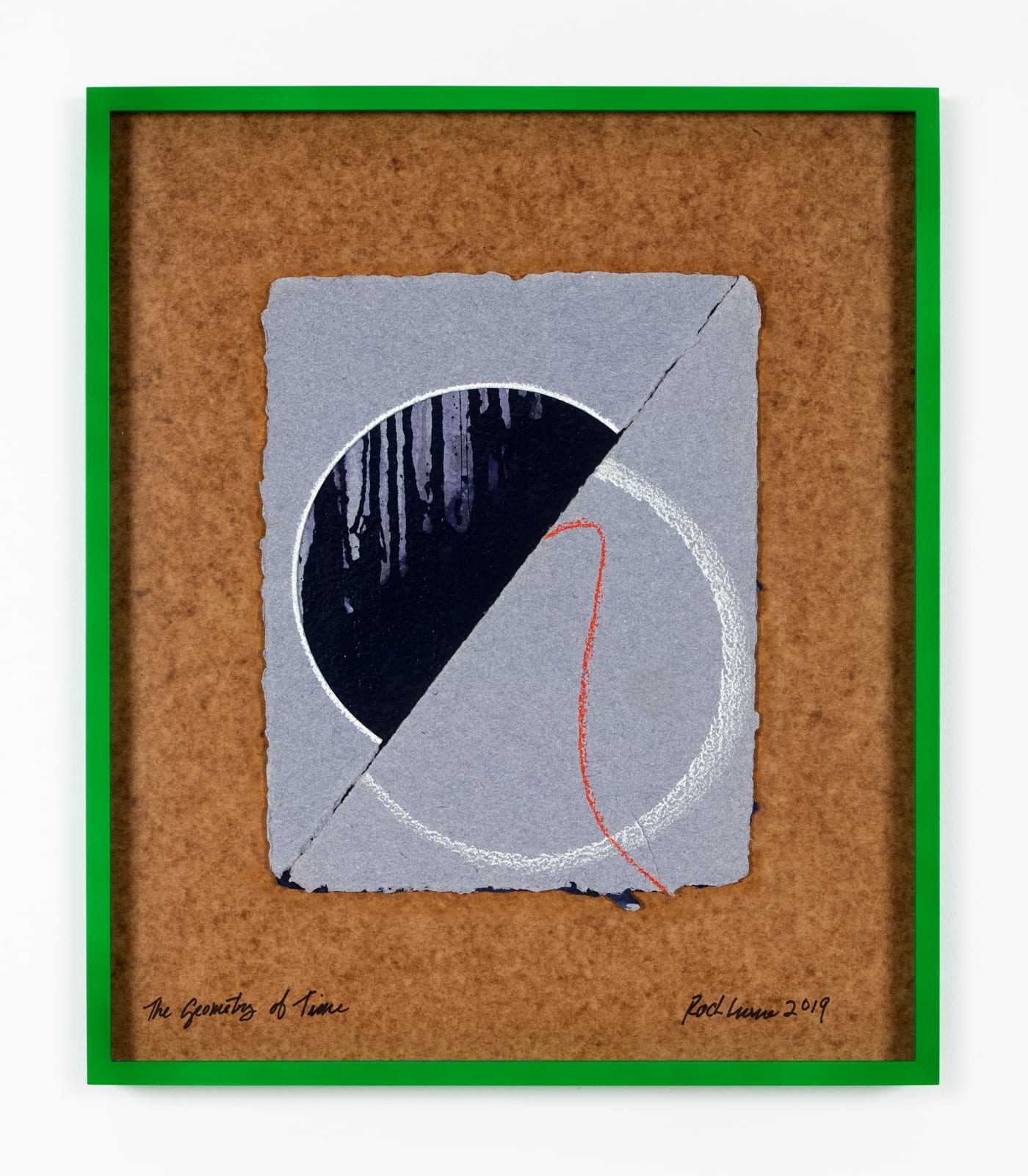 Dorothea Rockburne, Blue Collage, A Geometry of Time, 2019