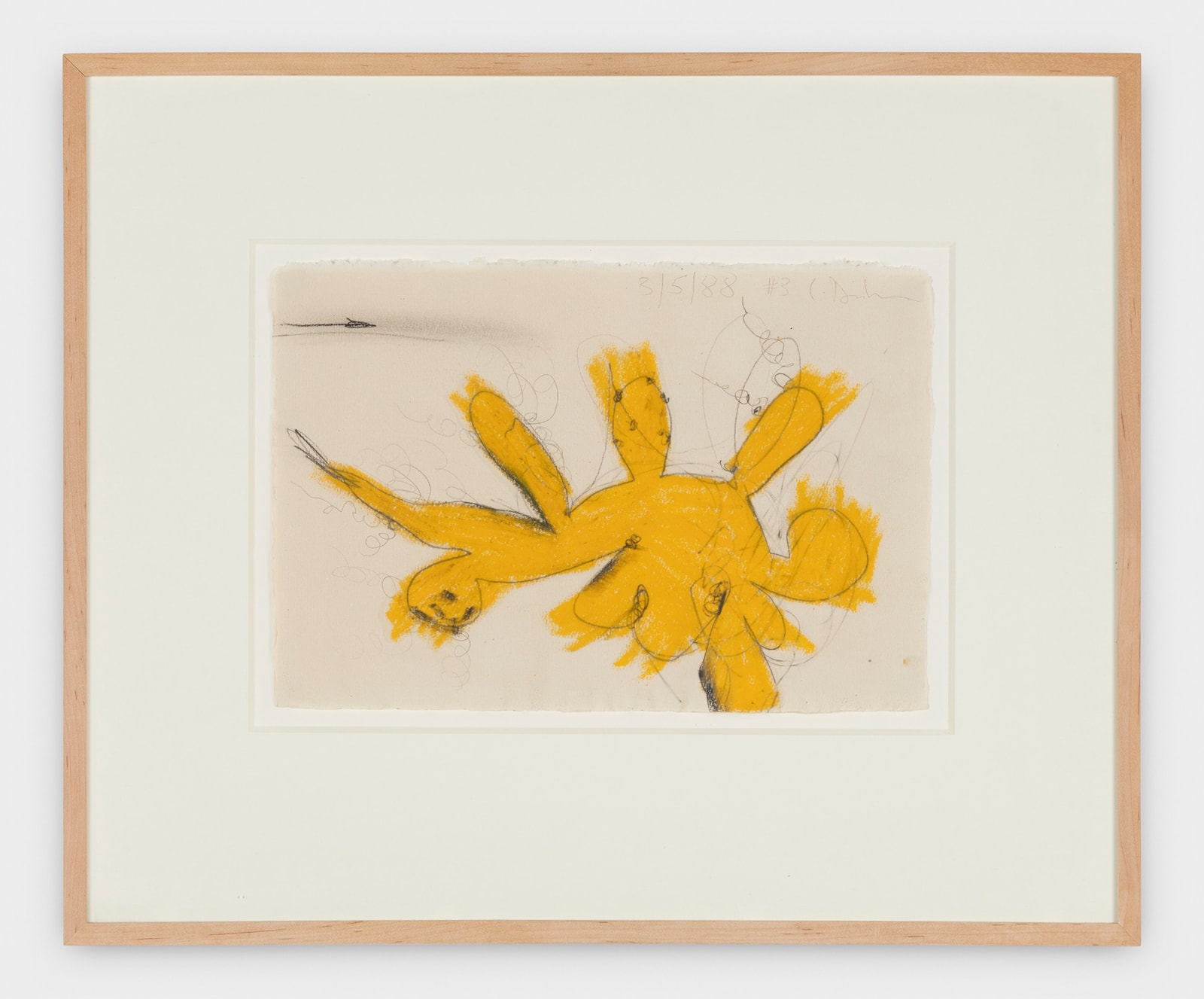 Carroll Dunham, Yellow #3 from the series "14 Shapes", 1988