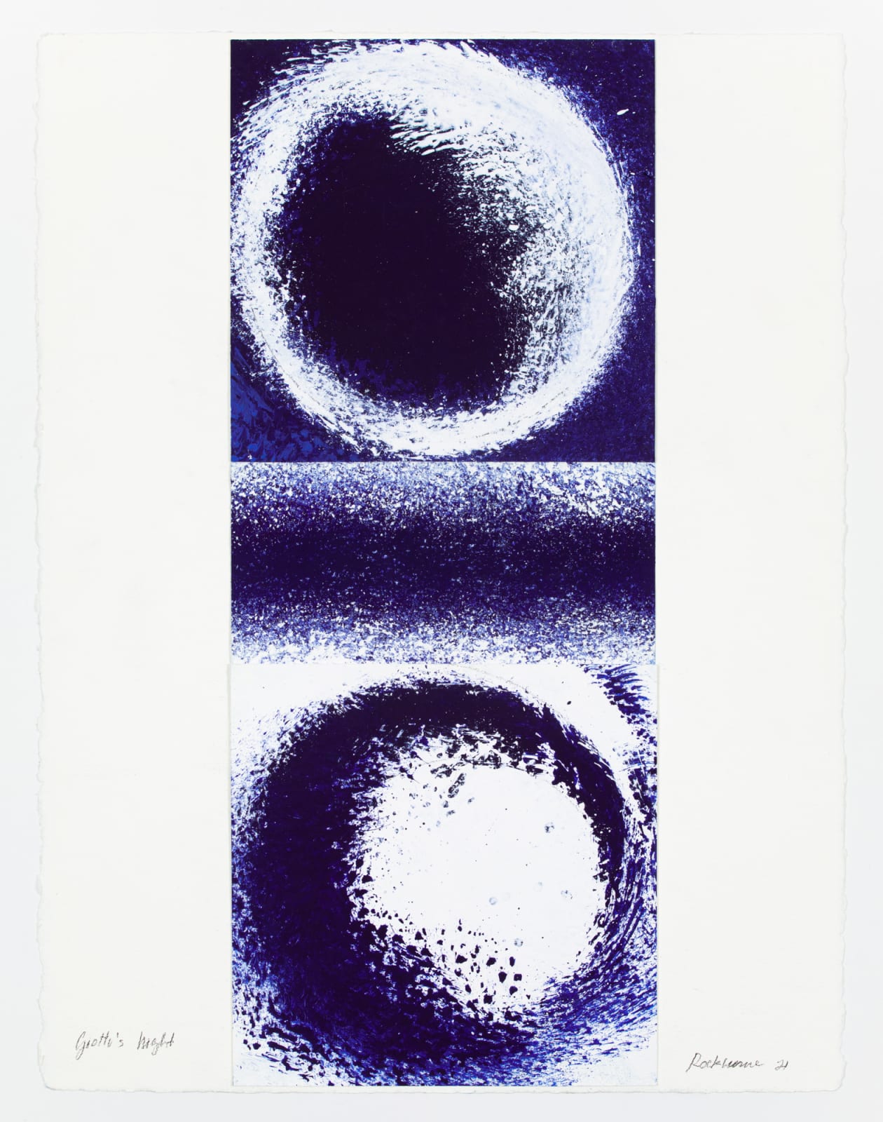 Dorothea Rockburne, Giotto's Night, 2021