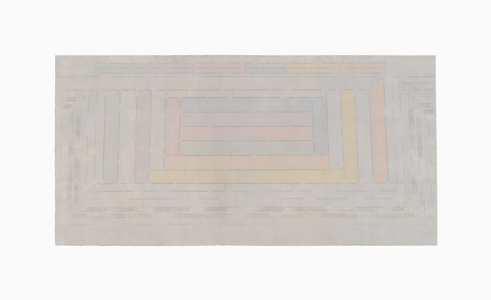 Julia Fish, Second Study for Ghost Threshold—with Hermitage spectrum on grey : west to east, if west is green | south to north if north is blue, 2025