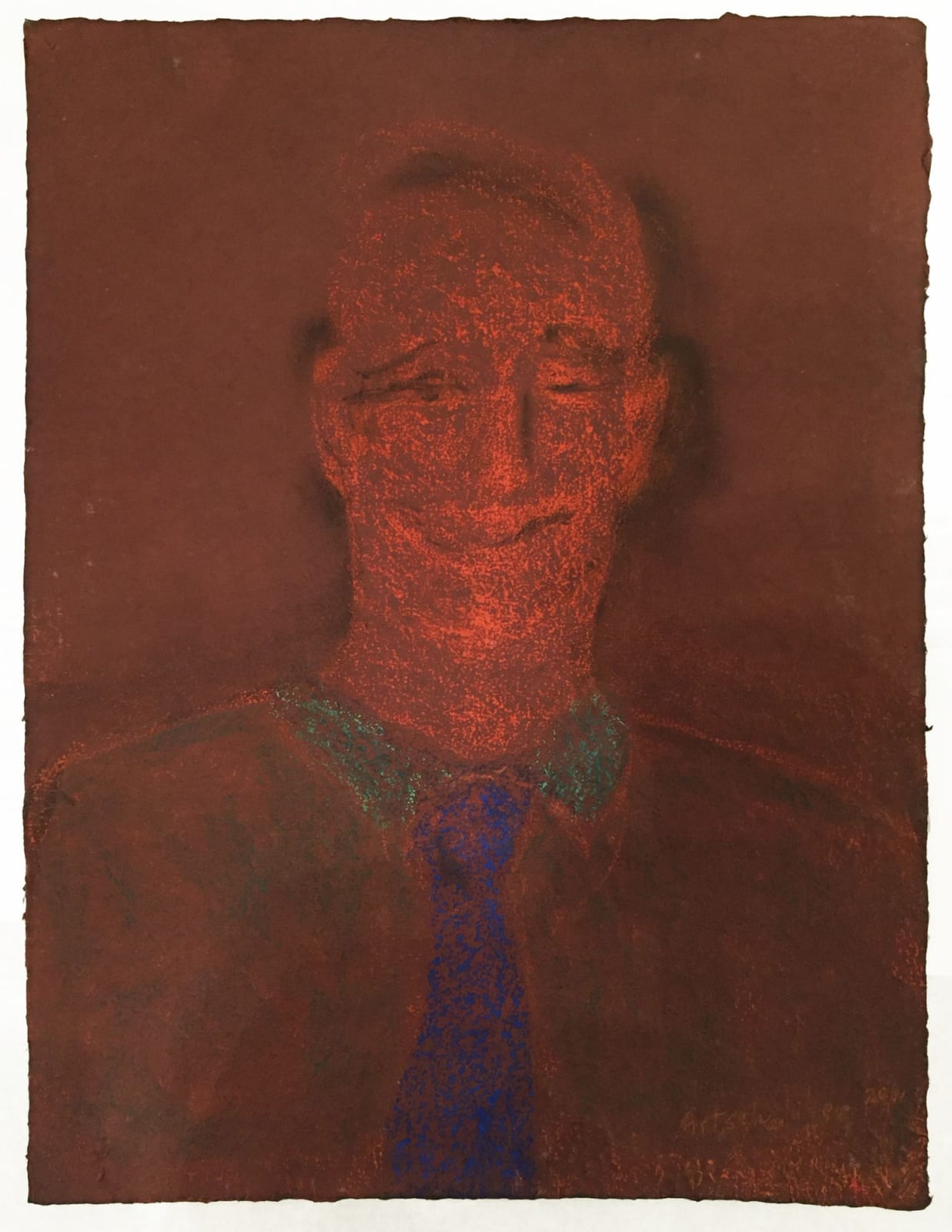 Richard Artschwager, Self Portrait on Brown Paper, 2011
