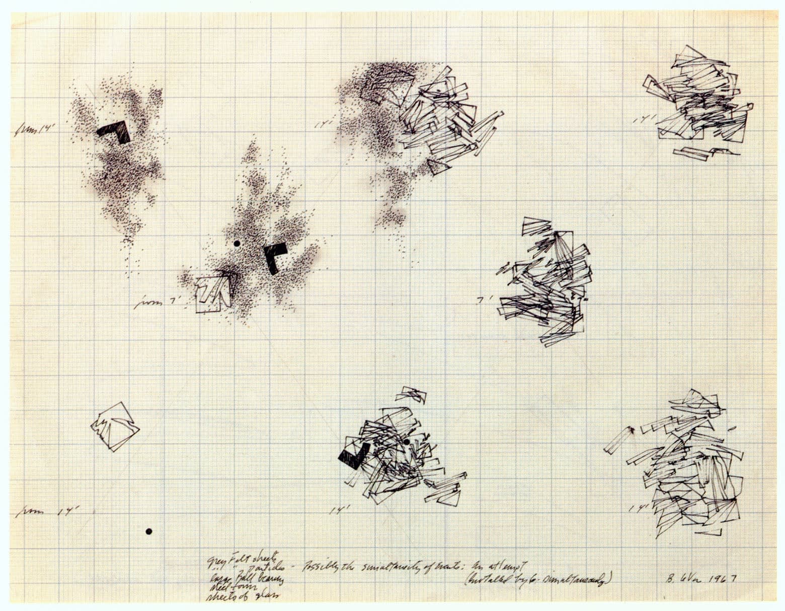 Barry Le Va, Possibly the Simultaneity of Events, 1967