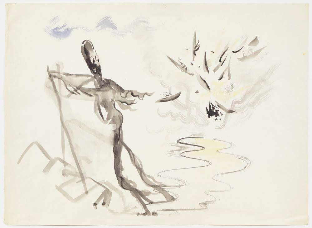 George Grosz, Stickman in Refuge, 1949