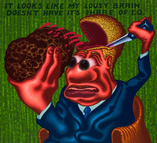 Peter Saul, My Lousy Brain, 2008