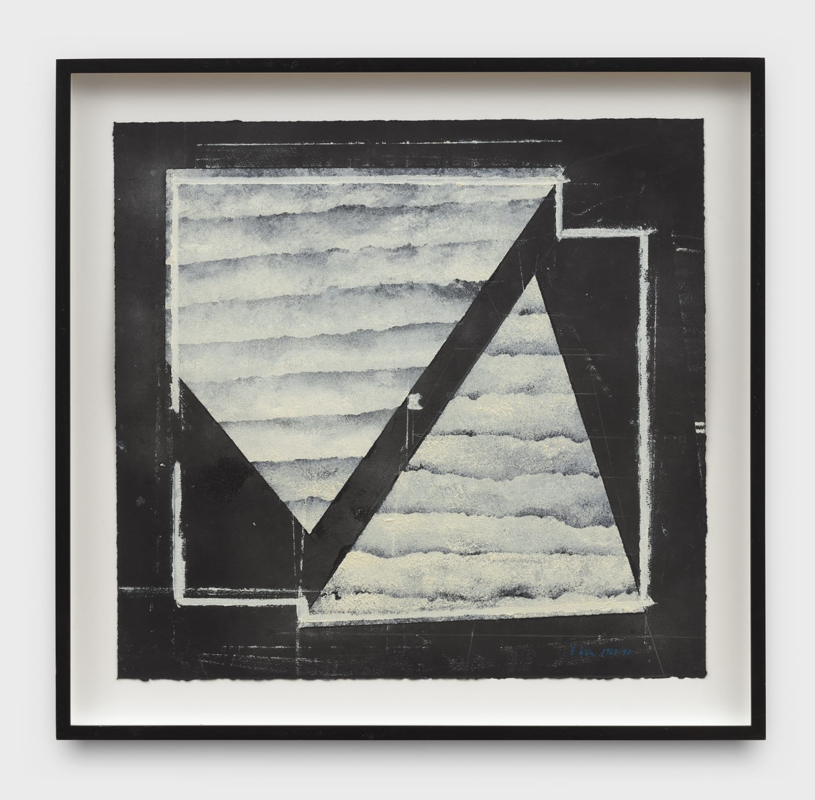 Barry Le Va, Extended Vertex Meetings: Blocked; blown outward (Blown Flour), 1969-71, 1969-90