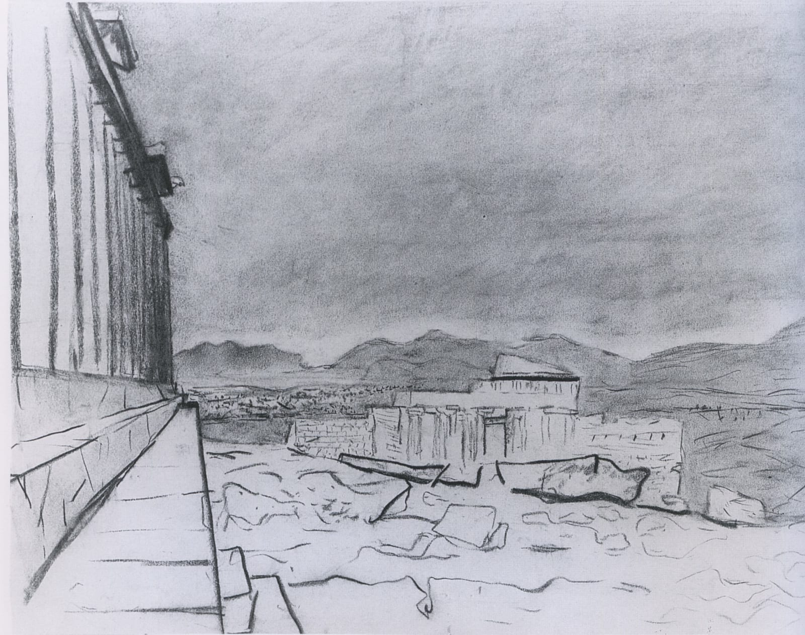 Louis I. Kahn, View from the Parthenon, Acropolis, Athens, Greece, 1951