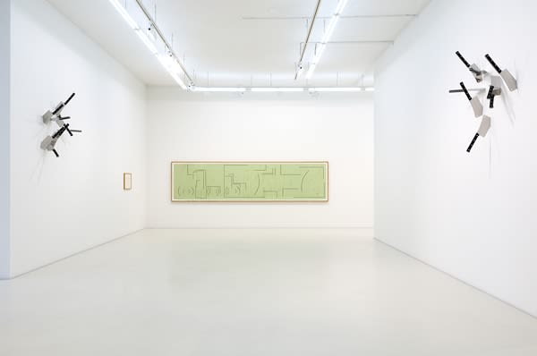 Barry Le Va, Including; Excluding #II Centerpoints: partially separated; partially exchanged (according to area), 1975