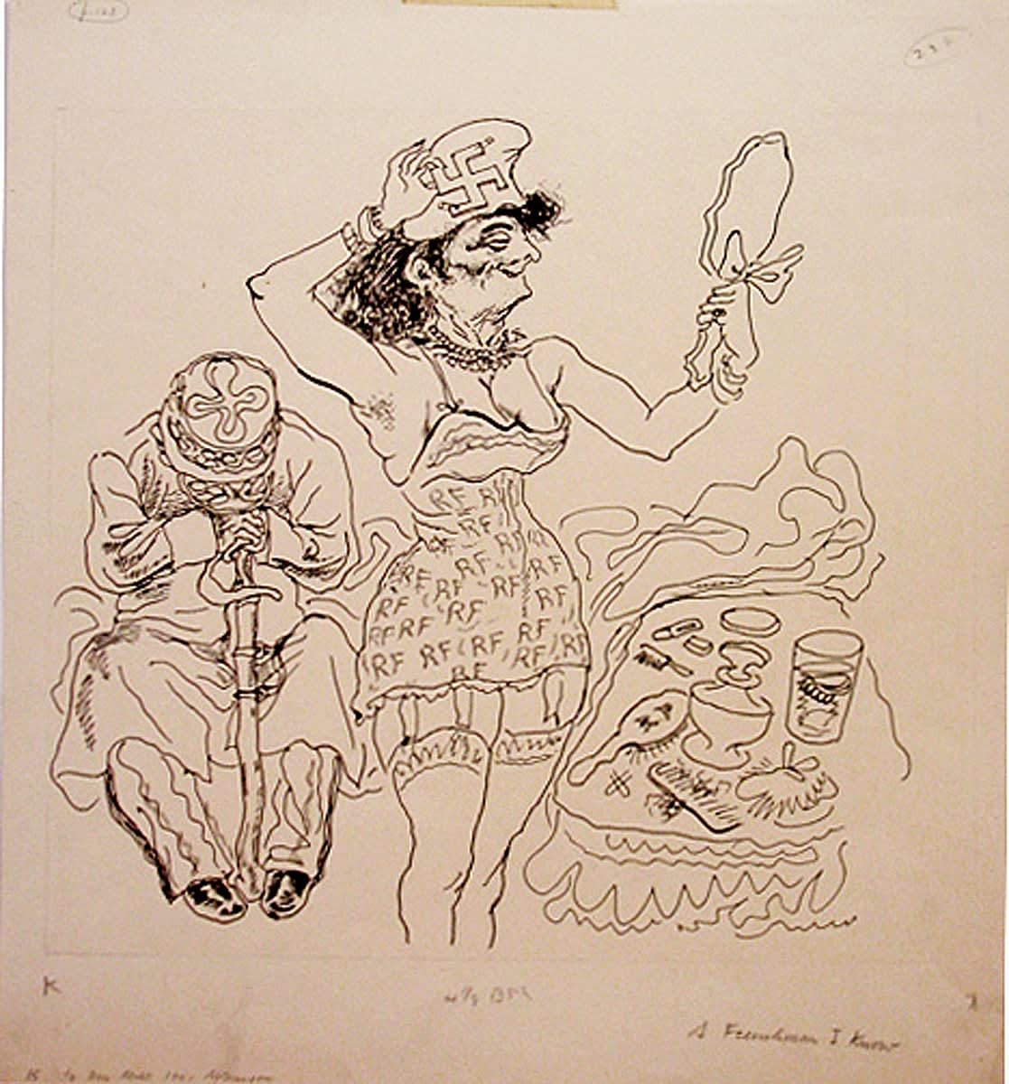 George Grosz, A Frenchman I Know, ca. 1941