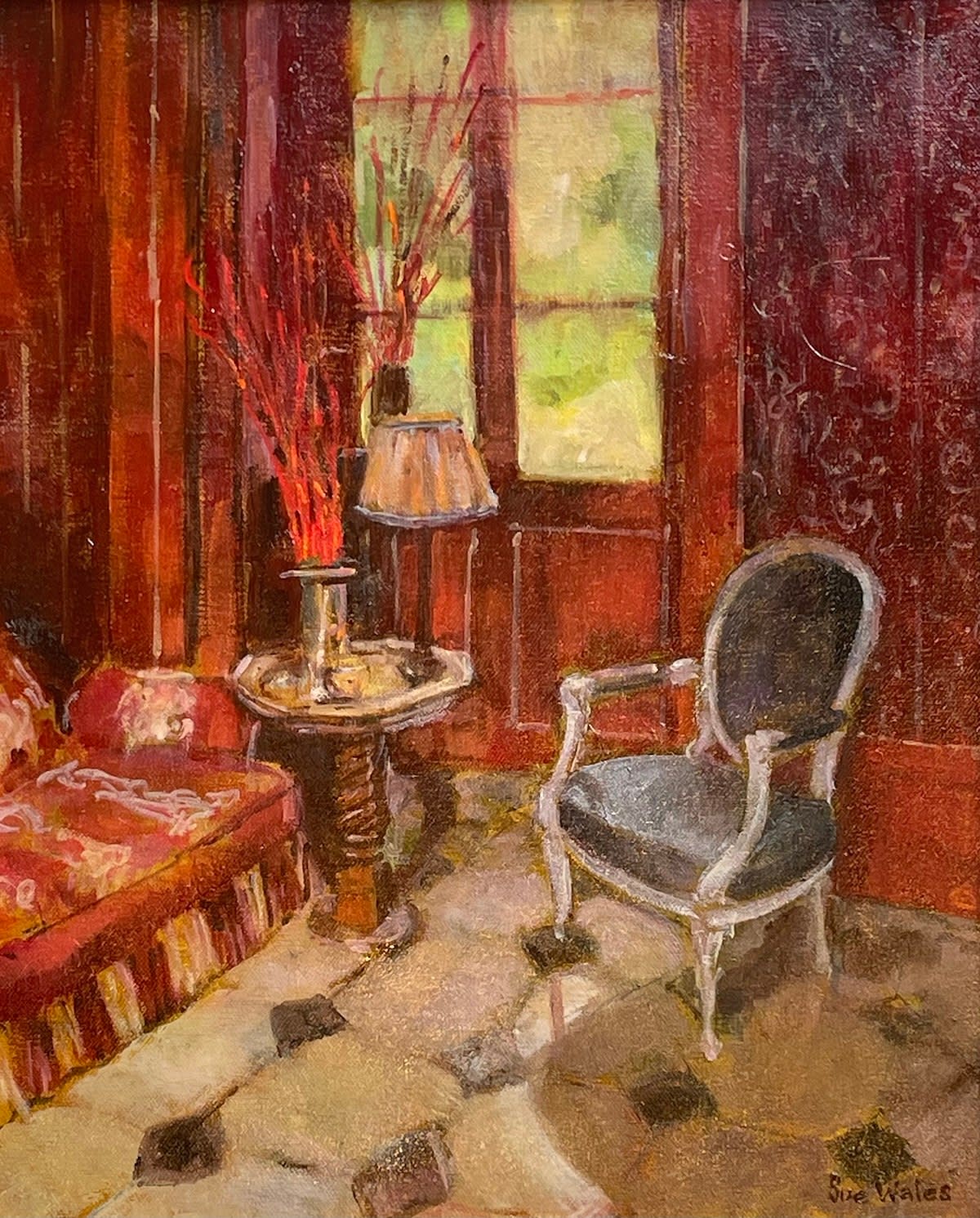 Sue Wales, Red Room, Chateau de St Paterne