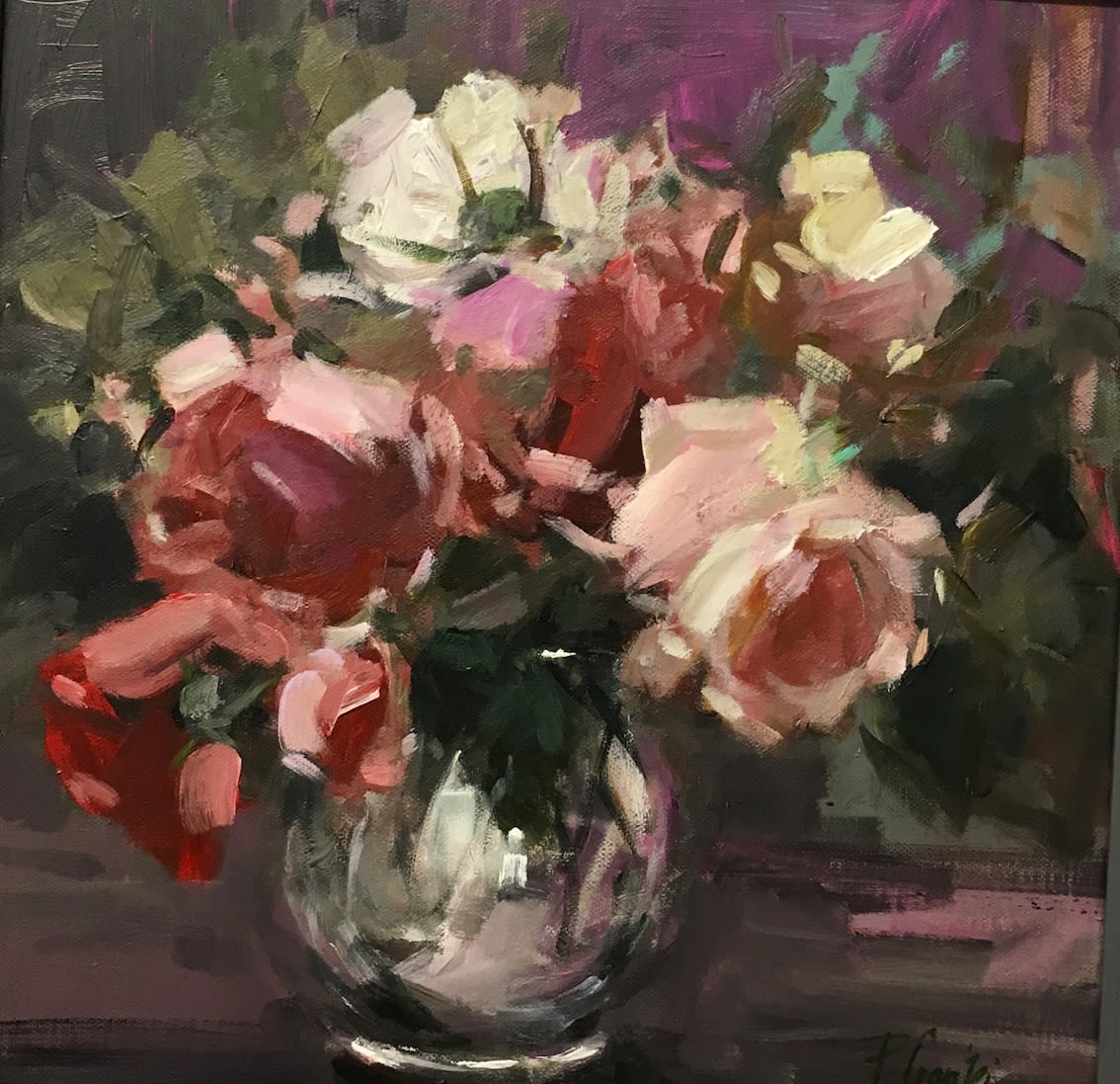 Parastoo Ganjei, Roses in a Purple Room, 2020