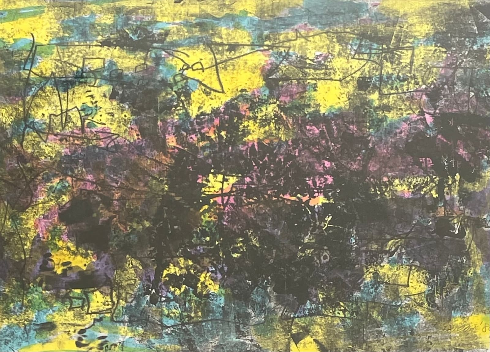William Gear RA, Monotype Landscape, 1989