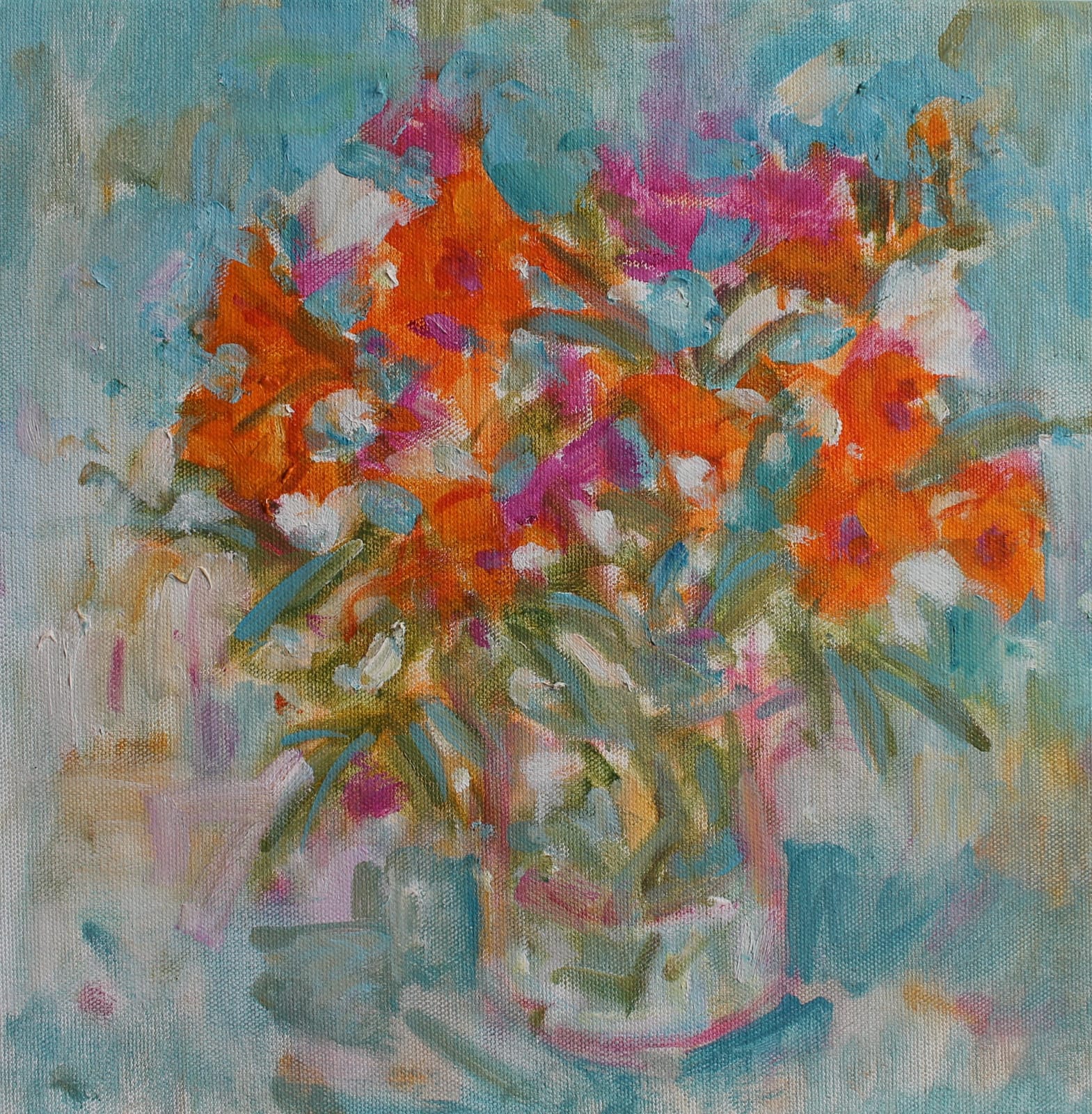 Jackie Philip, Pink and Orange, 2021
