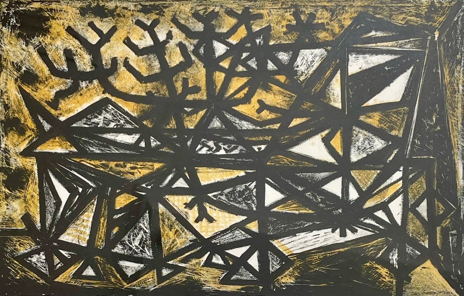 William Gear RA, Structure in Landscape, 1949