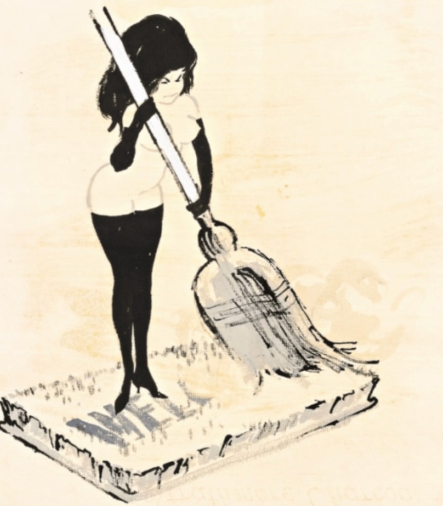 Le Roy Neiman, Femlin Sweeping (Cartoon for 'Playboy's Party Jokes', Playboy, May 1967), 1967