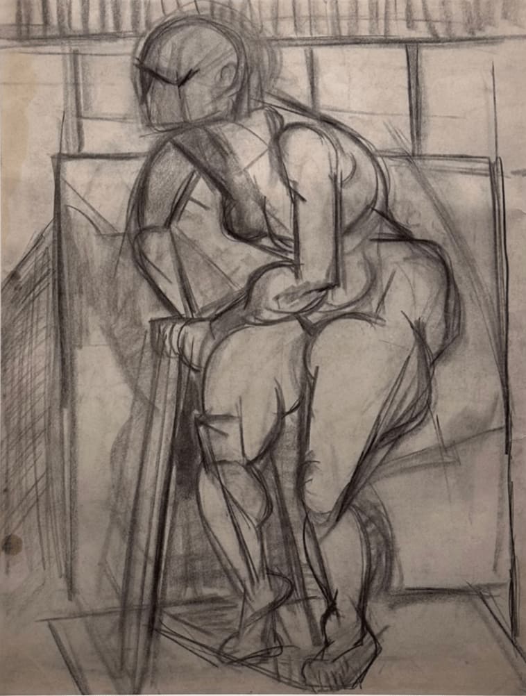Mercedes Matter, Untitled (Nude Study), c. 1938