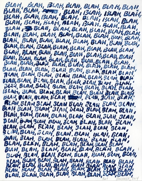 Mel Bochner, Blah Blah Blah, 2014