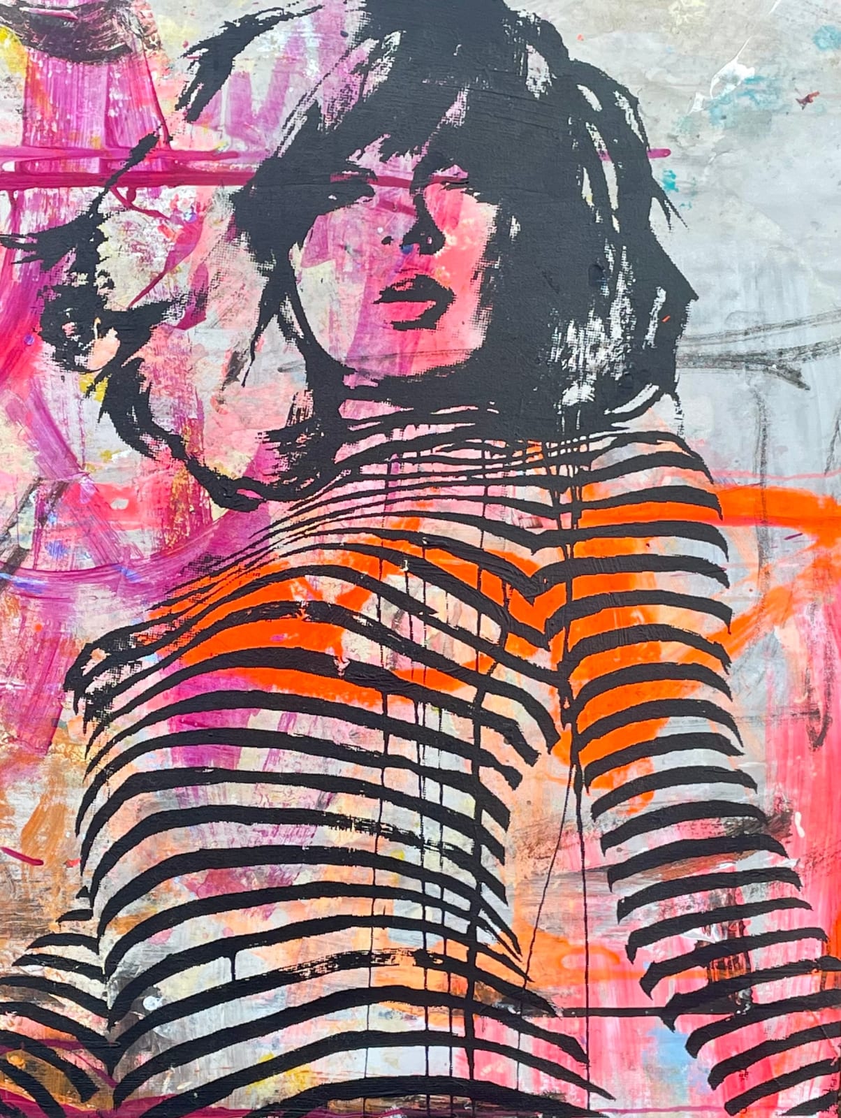 Daniel Maltzman, Neon Stripe Girl, 2020