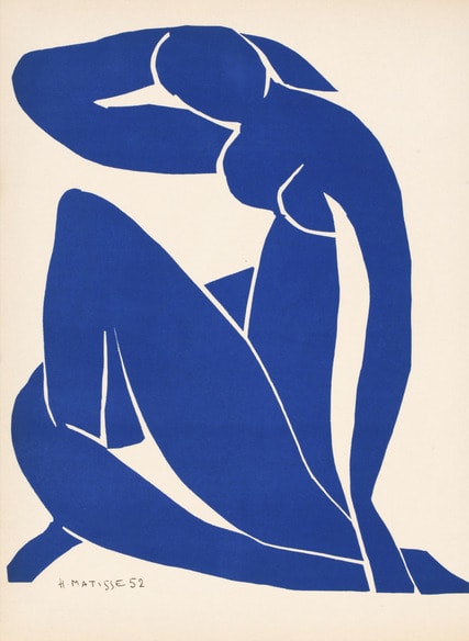 Henri Matisse, Nu Bleu - Femme Assise No 2. (Blue Nude II), 1952