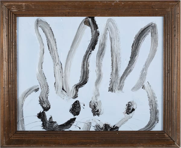 Hunt Slonem, Untitled, Pale Blue Bunnies, 2019