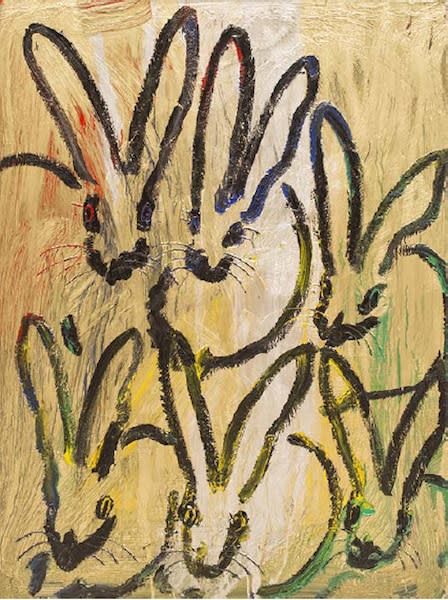 Hunt Slonem, Untitled, Golden Bunnies, 2015