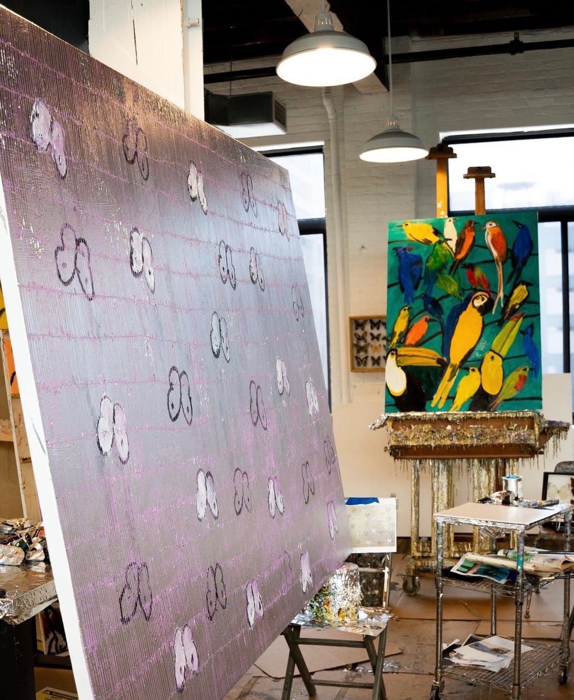 Hunt Slonem, Pink Ascension , 2017