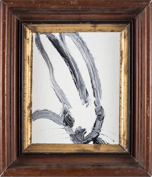 Hunt Slonem, Untitled, Bunny on Cotton White, 2016