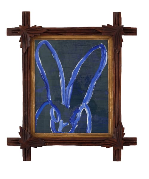 Hunt Slonem, Cobalt Blue Bunny, 2019