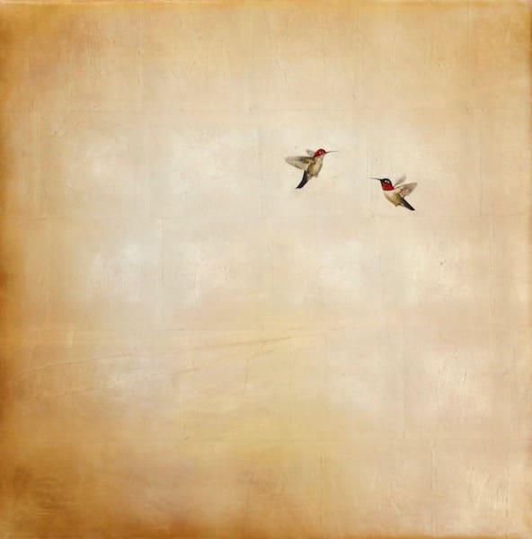 Carolyn Reynolds, Hummingbirds in Shining Gold II, 2018