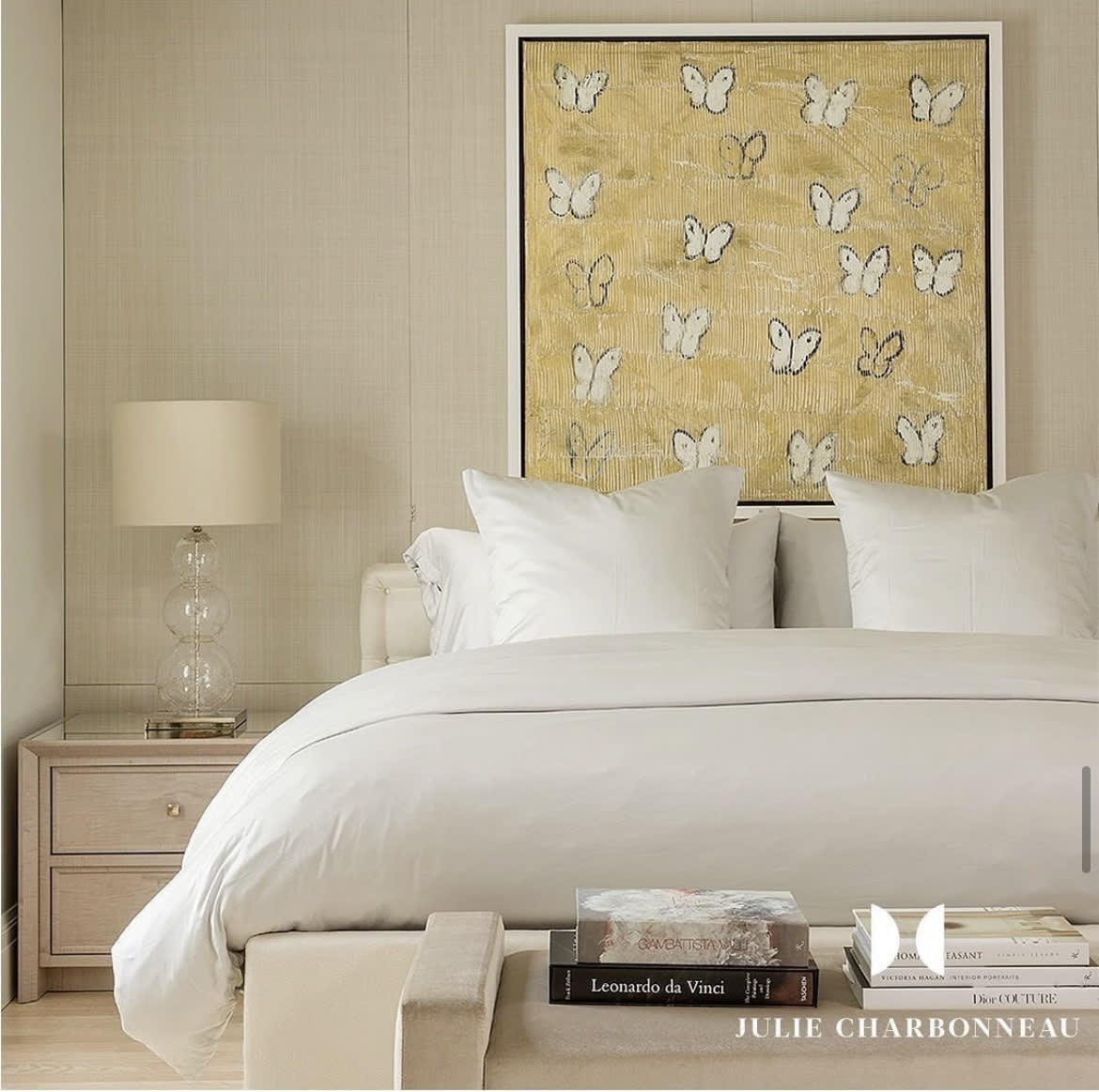 Hunt Slonem, Butterflies on Golden Landscape, 2015