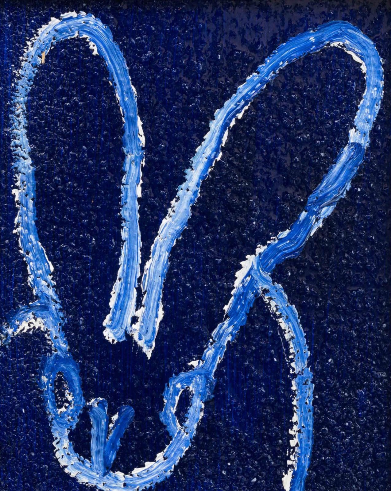 Hunt Slonem, Still Blue 2, 2025