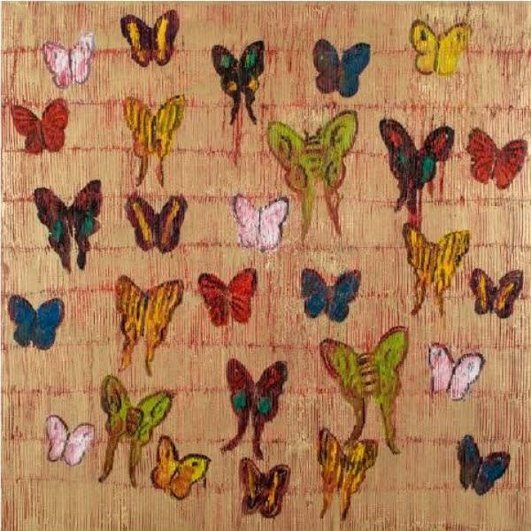 Hunt Slonem, Red Butterfly, 2019