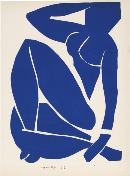 Henri Matisse, Nu Bleu - Femme Assise No 3. (Blue Nude III), 1952