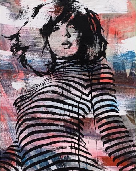 Daniel Maltzman, Blue and Red Stripe Girl, 2020