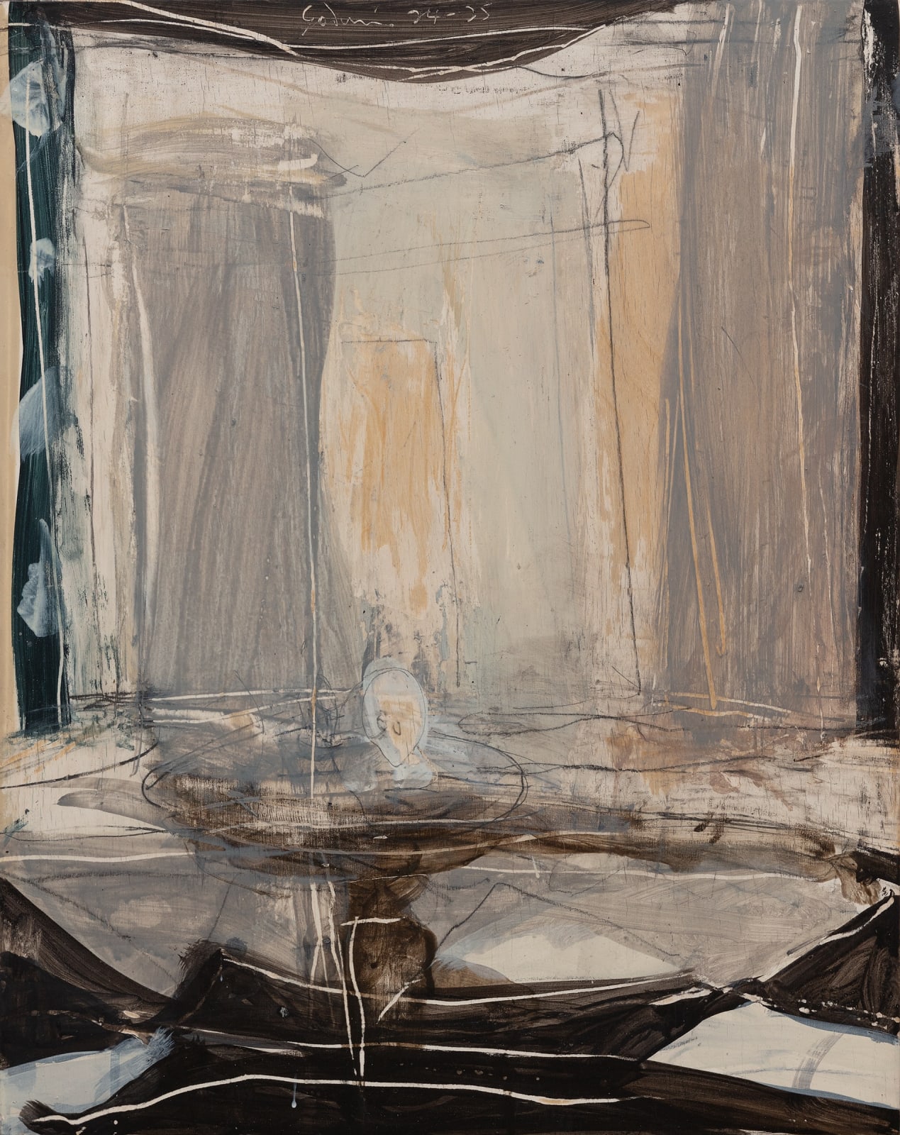 Peter Godwin, Studio Interior with Kwoma Cult Figure, 2025