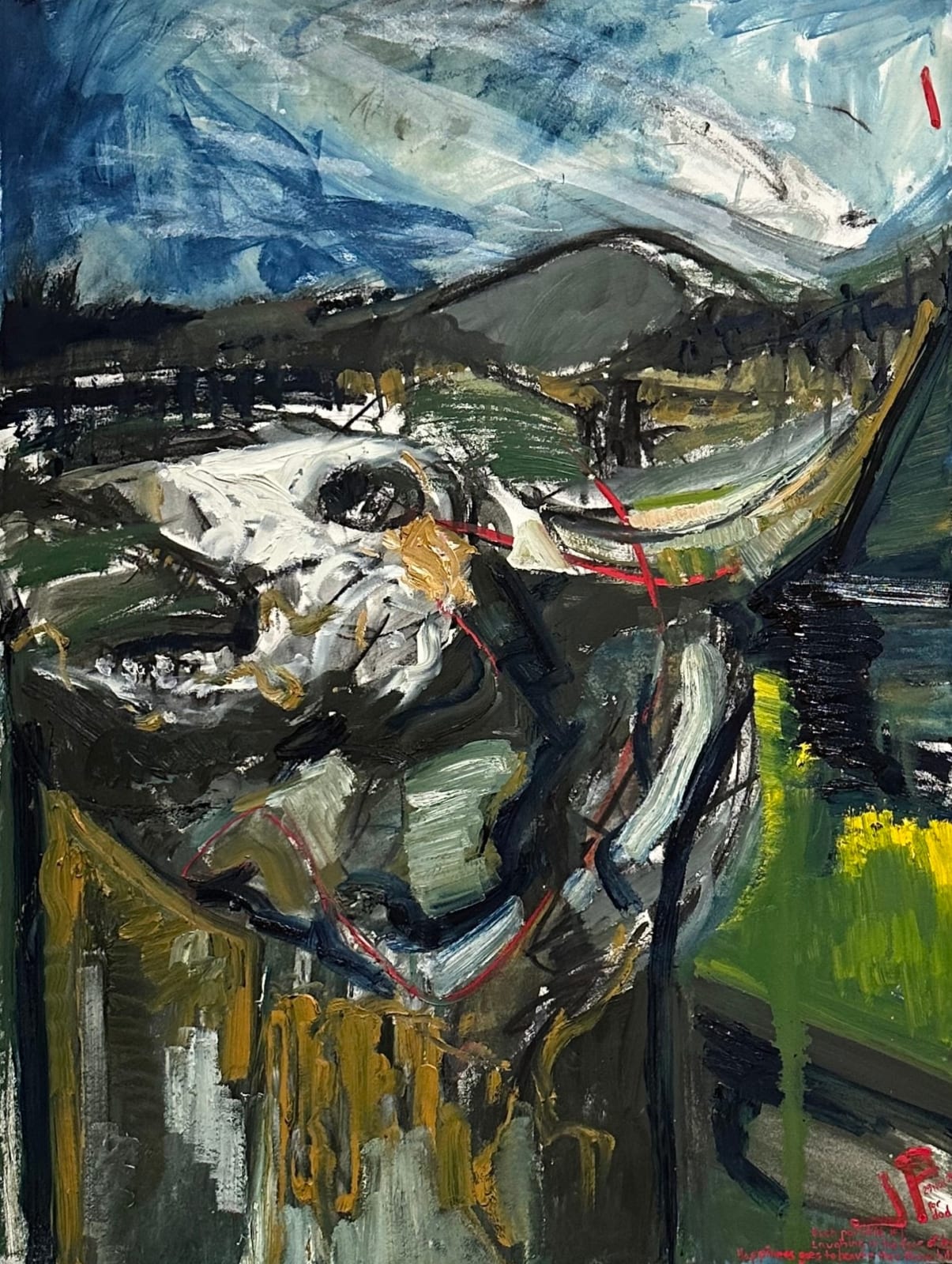 Julien Playoust, Bush parable I, laughing in the face of decay (happiness goes to heaven thru’ those hills…), 2023