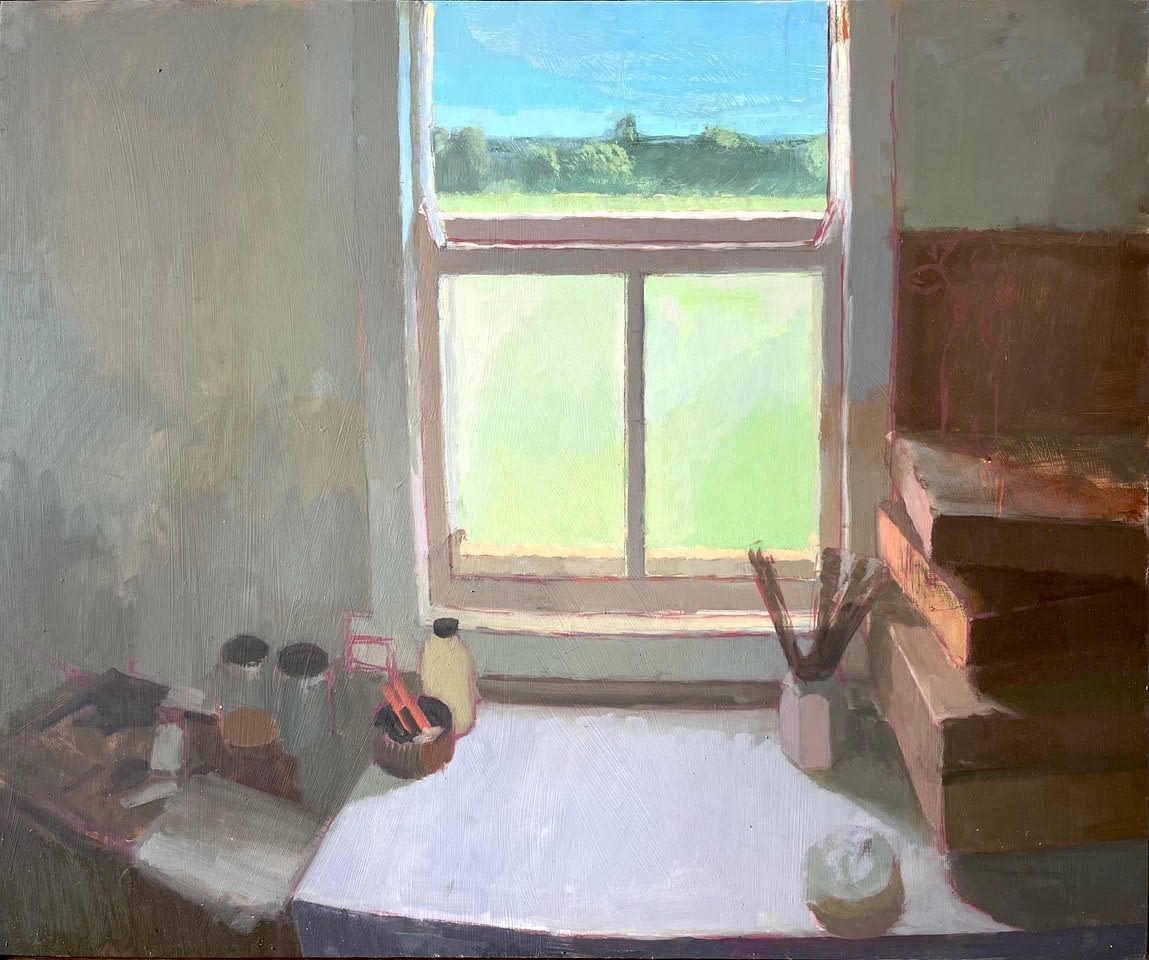 André Bowen, Studio Window with Landscape, 2022