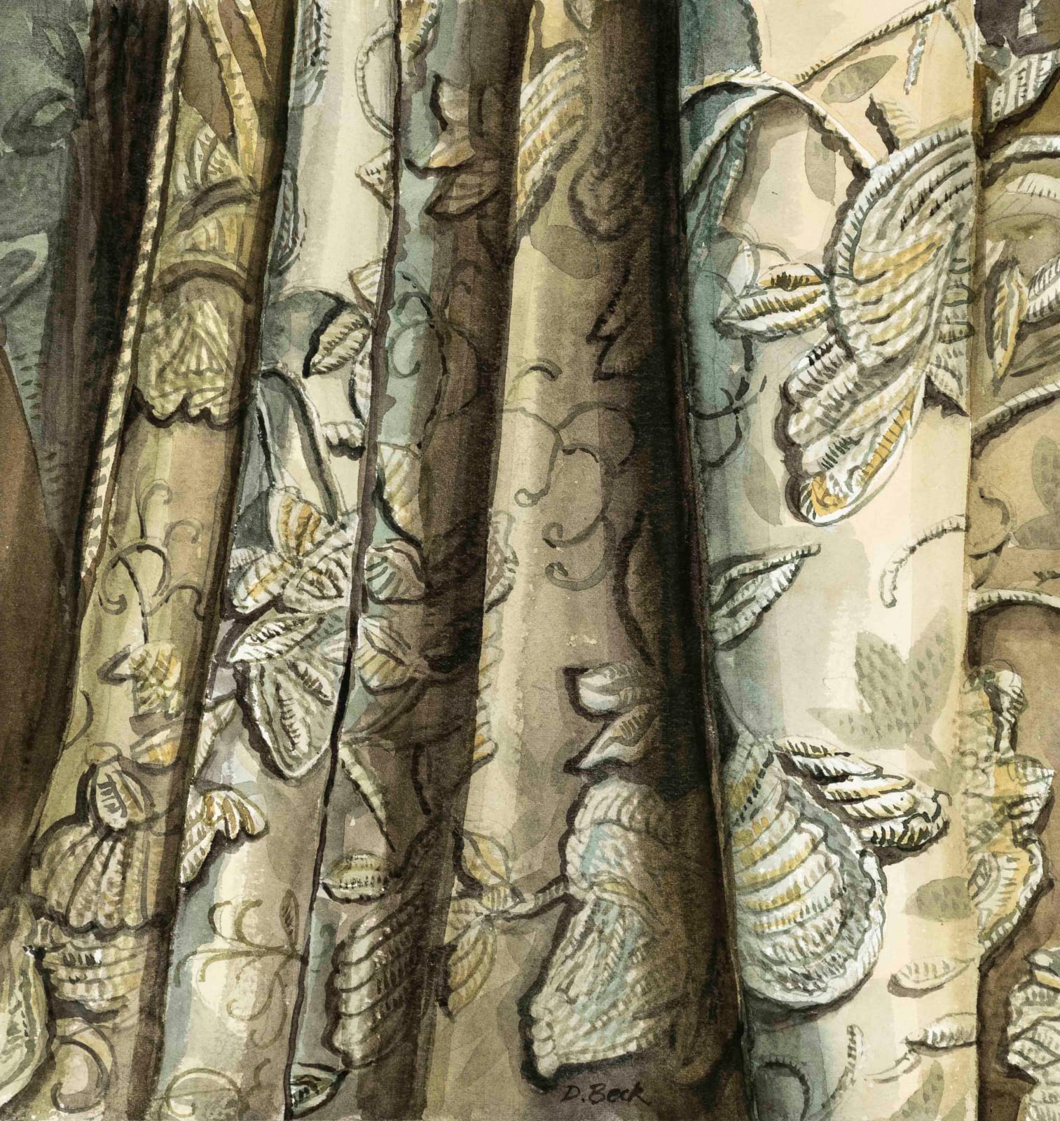 Deborah Beck, Embroidered Curtain, 2023