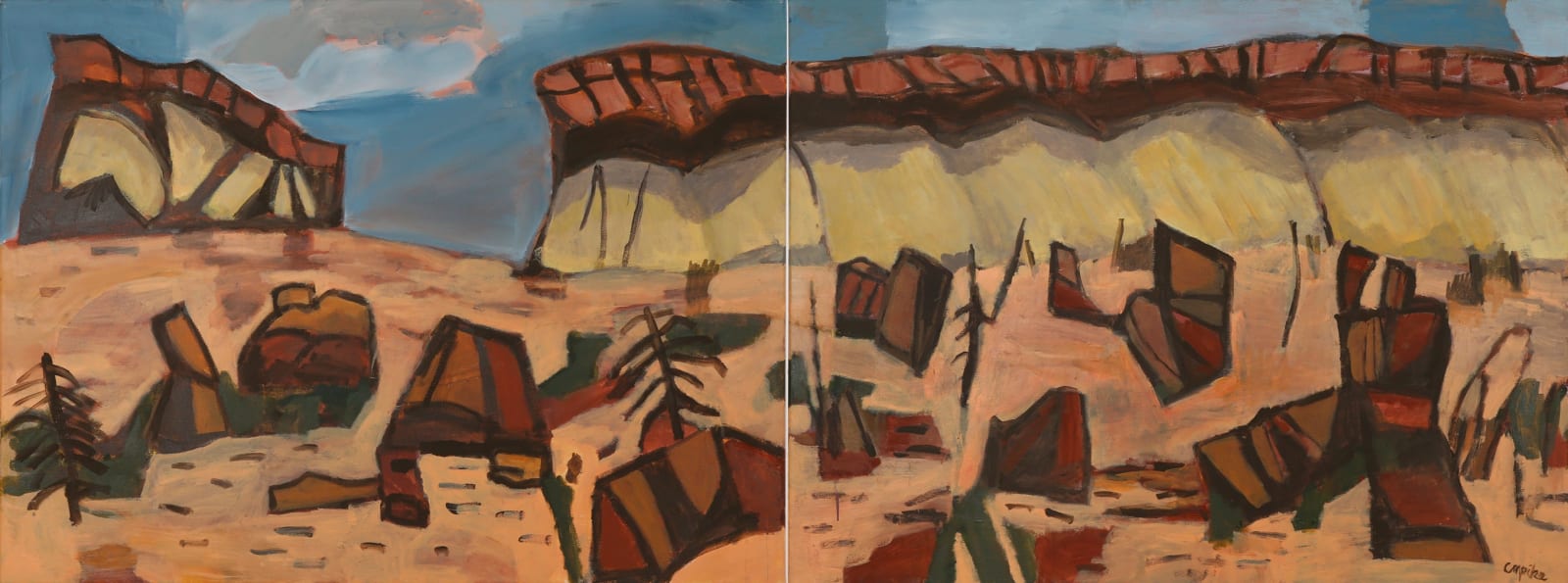 Charmaine Pike, Home Range (diptych), 2025