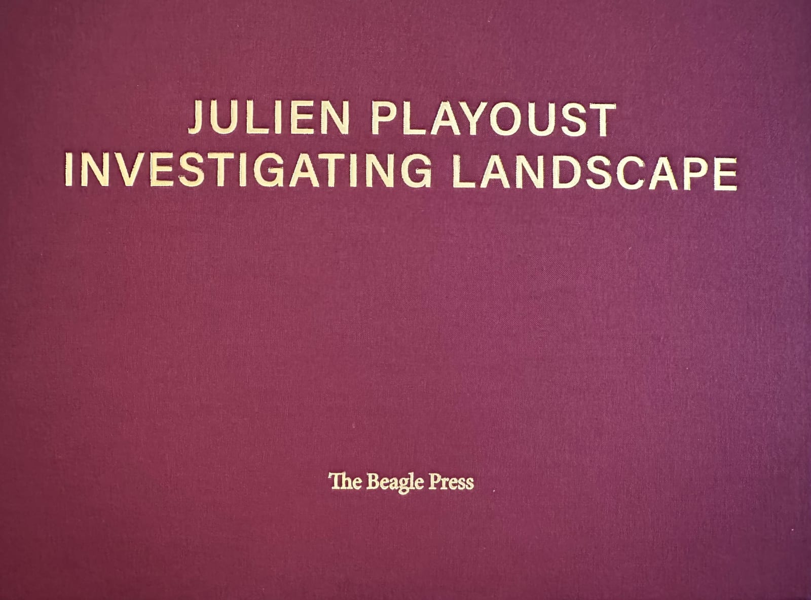 Julien Playoust, Investigating Landscape, 2024