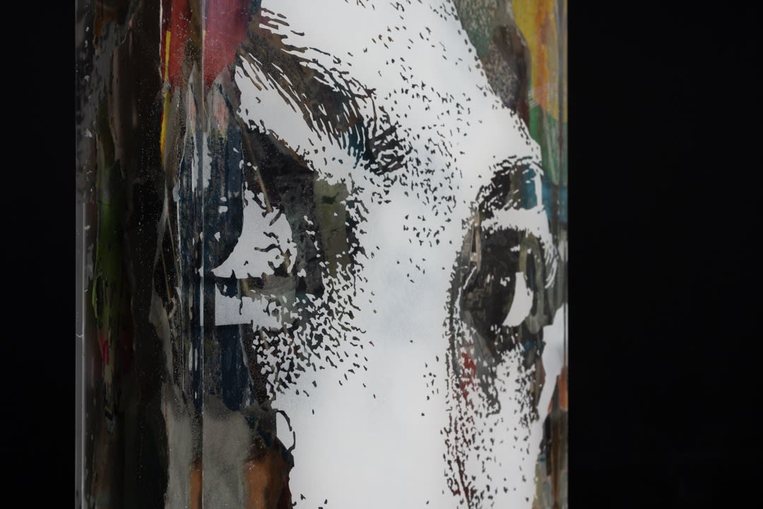 Vhils, Amber Series #10, 2022