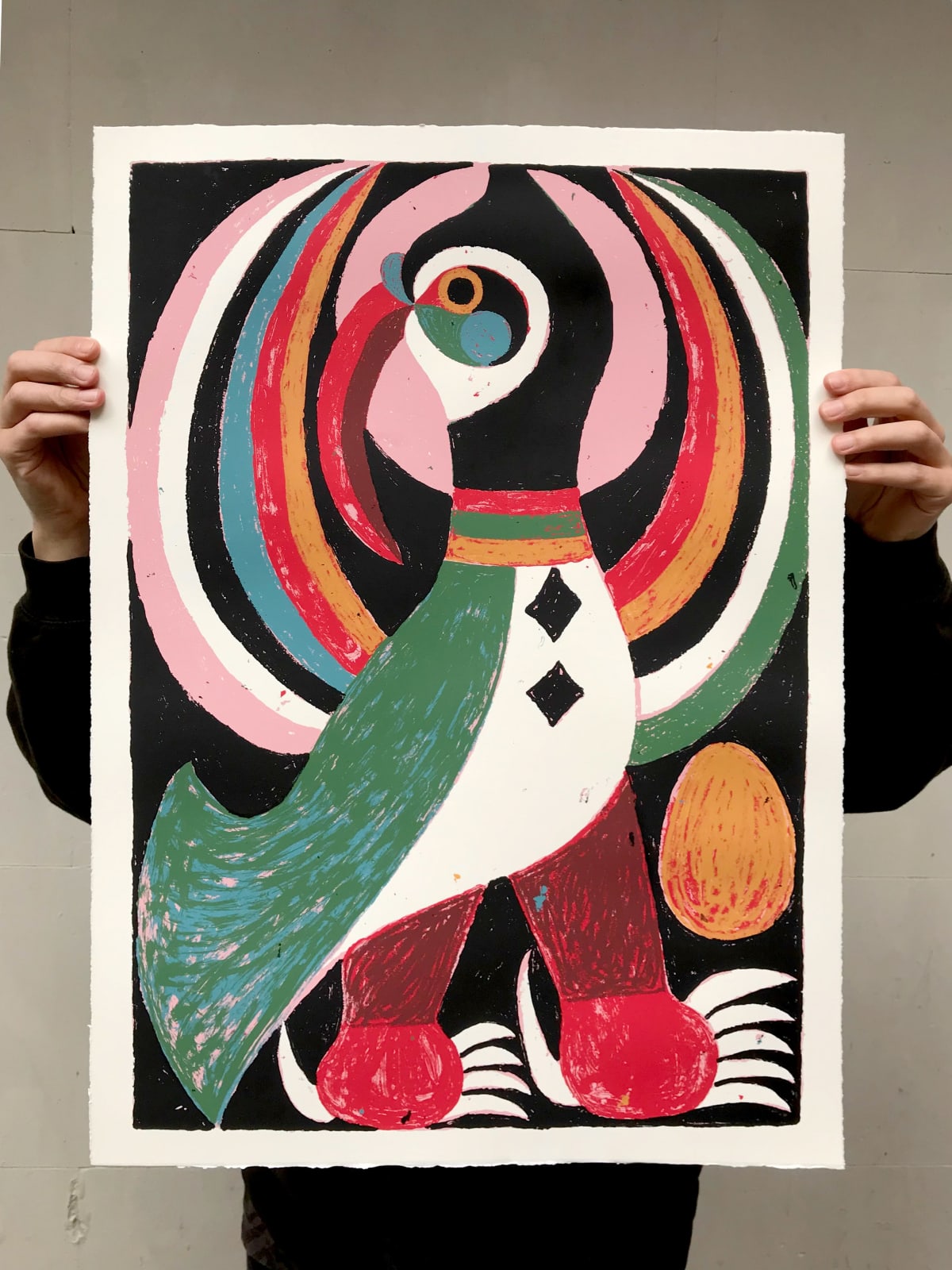 Nacho Eterno, Pájaro verde print, 2023