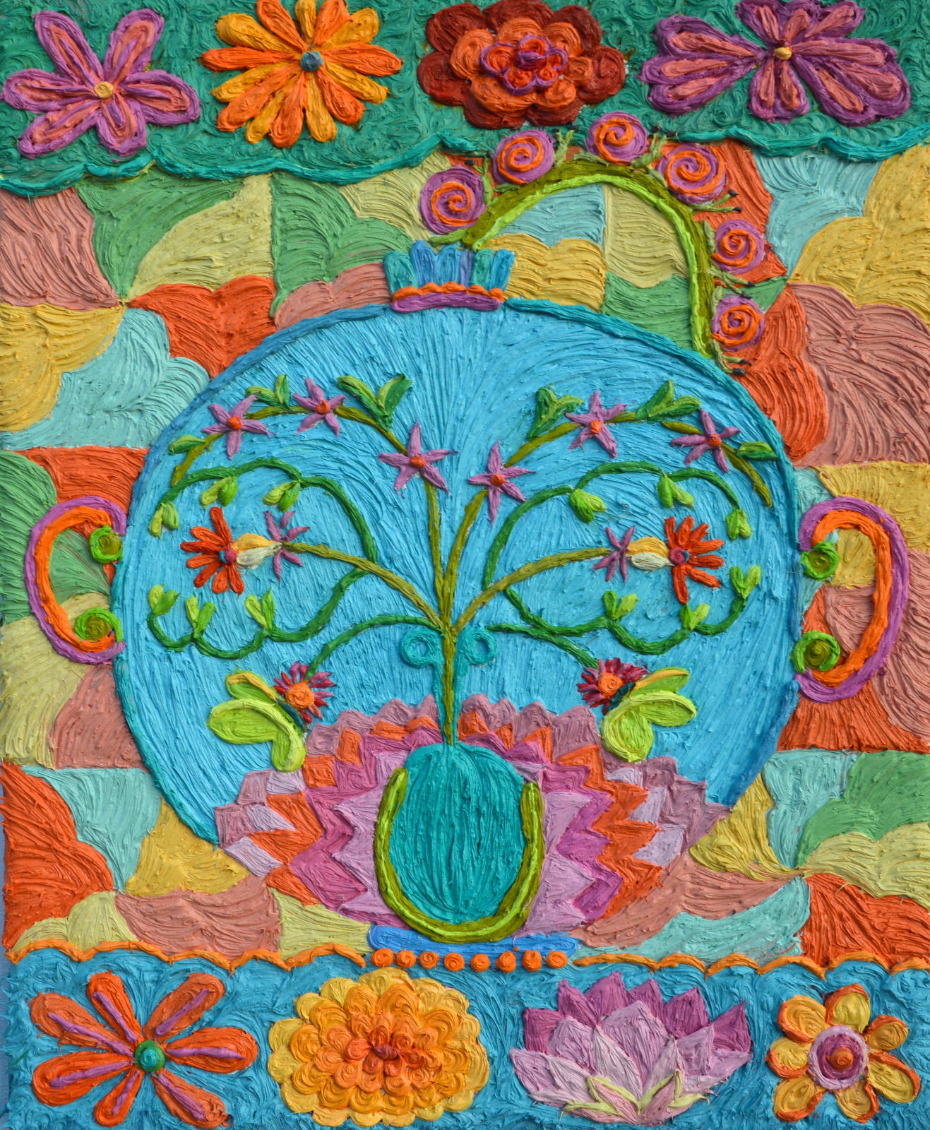 Laura López Balza, Espejo floral de julio, 2025