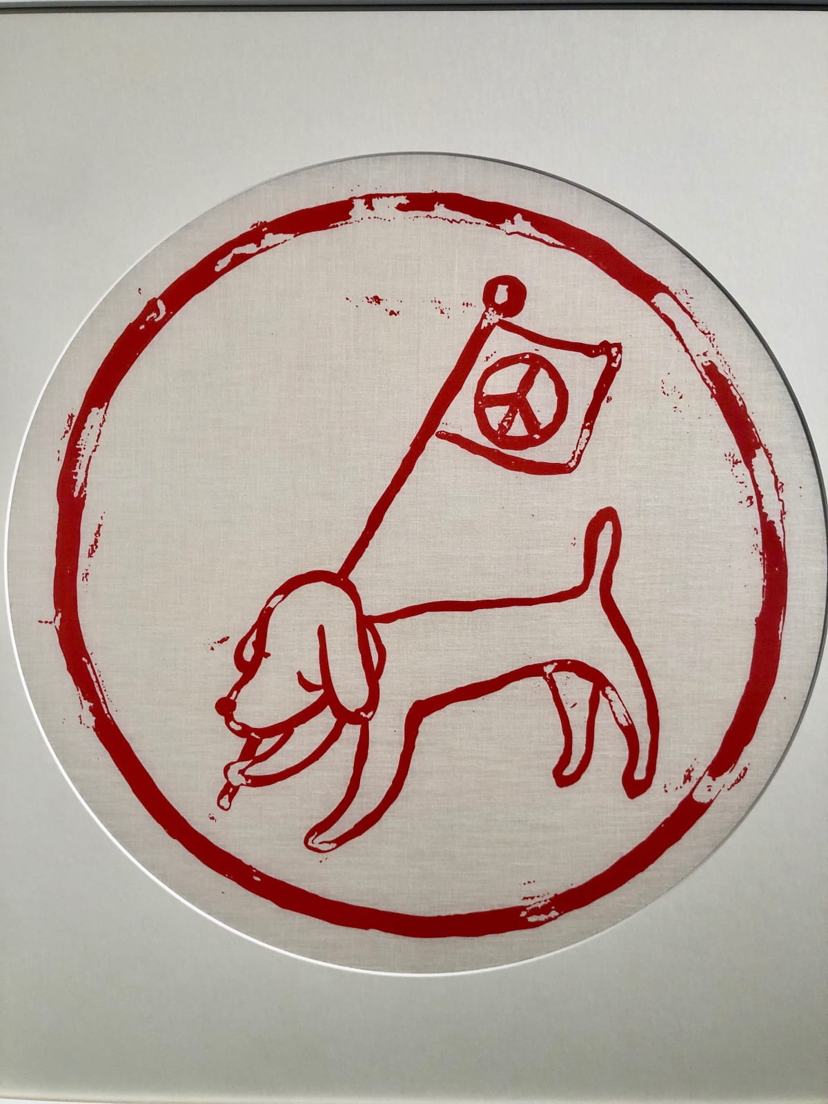 Yoshitomo Nara, Peace Dog (Red), 2022