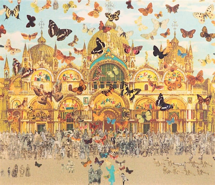 Peter Blake, Homage to Damien Hirst: Butterfly man in Venice, 2011