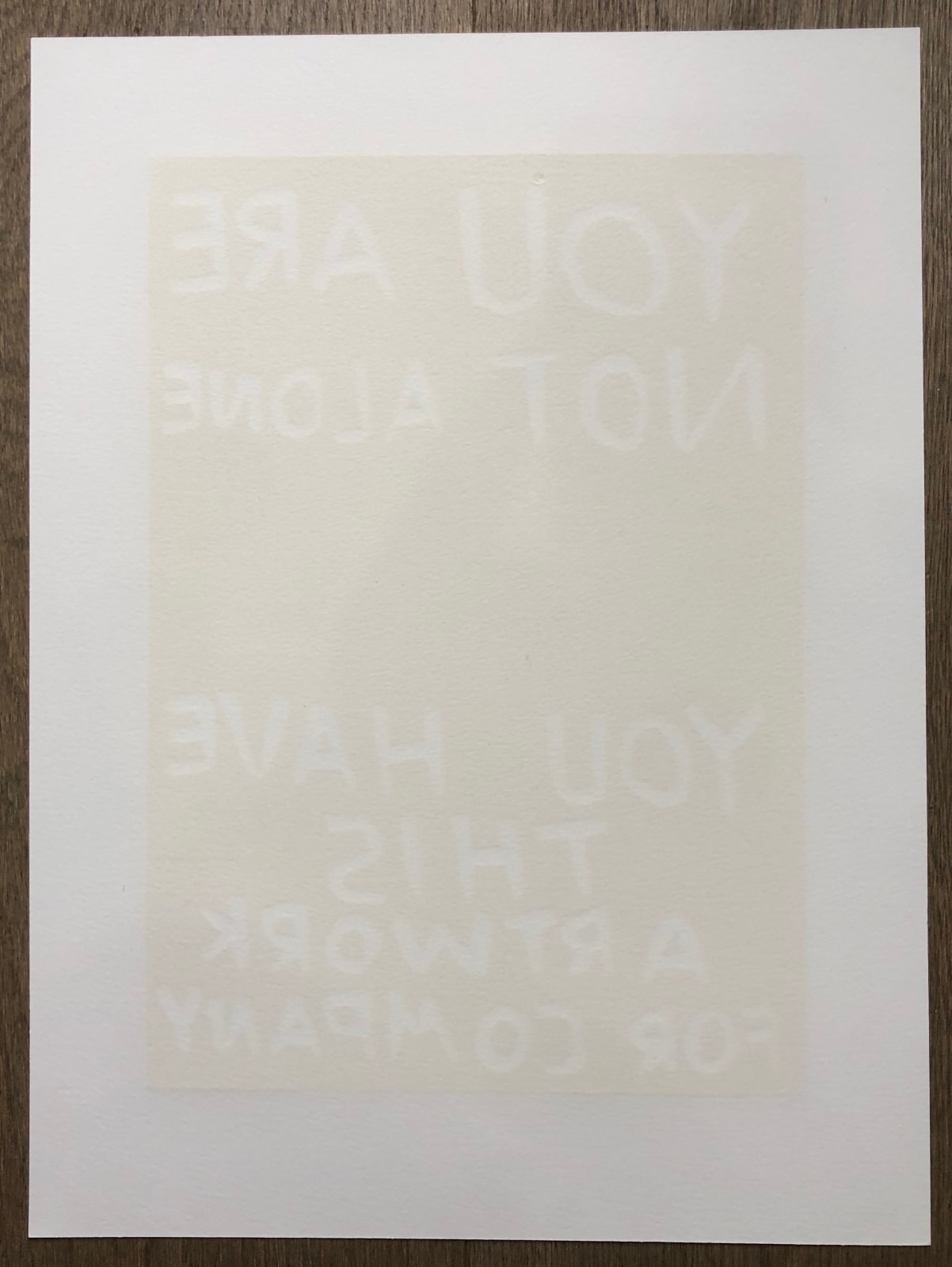 David Shrigley, You are not alone, 2014